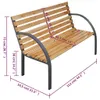 Panchina da giardino 112 cm in legno massiccio di abete Anteprima dell’immagine prodotto 4