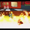 Characters in a video game environment with fire. Produktbild-Vorschau