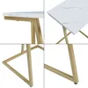 Table de salon 'Salem' set de 2 pièces or / marbre, blanc Voir les images du produit 7