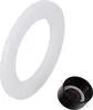 A white O-ring and a black bottle cap with a white ring inside are shown against a white background. Produktbild-Vorschau