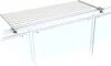 A white aluminum drying rack is mounted on a white railing system against a white background. Voir les images du produit