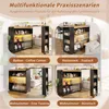 Collage of a multi-functional bar cart shown in different room settings. Produktbild-Vorschau