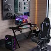 XINZI LED Gaming Tisch 120cm Schwarz, Carbon Tischplatte, Produktbild-Vorschau 10