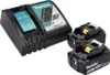 A Makita battery charger and two batteries are shown on a white background. Anteprima dell’immagine prodotto