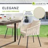 Juskys Rope Stühle 2er Set - Gartenstühle mit Seilgeflecht Produktbild-Vorschau 3