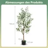 Umelý olivovník, 130 cm vysoká umelá olivovníková rastlina Náhľad obrázku produktu 7