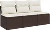 A three-seater outdoor sofa with cushions. Náhľad obrázku produktu