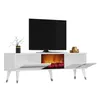 Skye Decor, Vania Fireplace - White, Silver, TV-Ständer, Produktbild-Vorschau 5