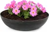 Jardinière ronde ventrue de 37 cm pour l'extérieur, noire Voir les images du produit 1