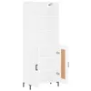 vidaXL Highboard Weiß 69,5x34x180 cm Holzwerkstoff Produktbild-Vorschau 4