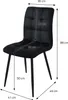 ML-Design 4er Set Esszimmerstuhl mit Rückenlehne, Schwarz, Produktbild-Vorschau 7