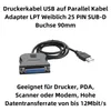 C33 USB 2.0 auf Parallel Druckerkabel Adapter – LPT 25-Pin Produktbild-Vorschau 2