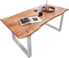 Esstisch Baumkante massiv Akazie natur 120 x 80 U-Gestell Produktbild-Vorschau 2