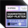 Creative Deco 10 x Schwarze Quadratische MDF Platten 300 x Produktbild-Vorschau 1