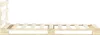 A wooden pallet bed frame on a white background. Produktbild-Vorschau