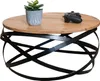 Couchtisch rund im Industrial-Design Akazie massiv 60 x 60 Produktbild-Vorschau 1