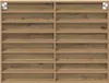 A front view of an empty wooden shelf unit. Náhled obrázku produktu