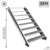 A metal staircase is shown against a white background, with measurement indicators and branding. Náhled obrázku produktu
