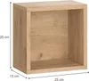 Wandregal Vicco Senyo Goldkraft Eiche 25 x 25 cm 2er Set, Produktbild-Vorschau 3