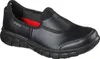 A single black Skechers Work SURE TRACK shoe is shown from a side angle against a white background. Produktbild-Vorschau
