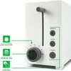 Close-up of a white toaster with labels and icons indicating its functions. Anteprima dell’immagine prodotto