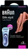 The image shows the packaging of a Braun Silk-épil Lady Shaver, with a depiction of the product and a woman's legs. Voir les images du produit