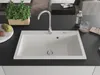 Mexen Elix Granitspüle 1-Becken 800 x 500 mm, weiß, Siphon Produktbild-Vorschau 3
