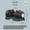 SONGMICS Kurzhanteln 2er set, verstellbar, 11-in-1, 1,5 kg Produktbild-Vorschau 8