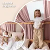 Baldachim na łóżko domek 67x270 cm pudrowy róż ze złotą Podgląd zdjęcia produktu 3