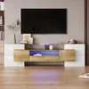 MODFU Meuble TV 200 cm - MDF avec LED - Design Moderne - Voir les images du produit 5