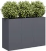 Pflanzkübel Anthrazit 120x40x80 cm Kaltgewalzter Stahl Produktbild-Vorschau 2
