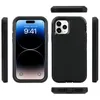 Multiple views of a black phone case, including front, back, side, top, and bottom. Produktbild-Vorschau