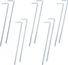 A group of metal tent stakes arranged on a white background. Produktbild-Vorschau