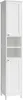 A tall, narrow white cabinet with doors and open shelves. Produktbild-Vorschau