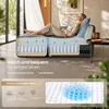 VASAGLE Modulares Sofa und Hocker Set, Chenille, Grau Produktbild-Vorschau 3