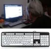 Tastiera nera per ipovedenti, tastiera USB cablata per Anteprima dell’immagine prodotto 9