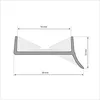 STEIGNER Guarnizione PVC per zoccolo cucina 15mm / 16mm / Anteprima dell’immagine prodotto 2