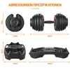 Verstellbare Hantel 24 kg Schwarz + Rot, 15 Gewichtsstufen Produktbild-Vorschau 11