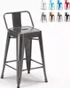 Barhocker im industrie stil aus metall mit rückenlehne Produktbild-Vorschau 6