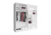 Kleiderschrank 200 cm MELODY 8 – weiß Produktbild-Vorschau 3