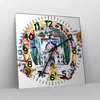 Wanduhr - Quadrat - Glasuhr - Elefanten Indien Religion Produktbild-Vorschau 4