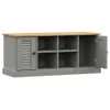 vidaXL Schuhbank VIGO Grau 106x35x45 cm Massivholz Kiefer - Produktbild-Vorschau 14