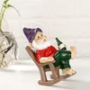 Gartenzwerg sitzend auf Schaukelstuhl Lustige Produktbild-Vorschau 6