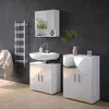 Základní skříňka pod umyvadlo Vicco Irma Bílý vysoký lesk s Náhled obrázku produktu 4