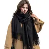 Oversize Damen Winter Schal – 100% Viskose, Schwarz, 200cm Produktbild-Vorschau 1