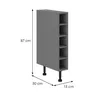 Meuble bas ouvert NELJA - largeur 15 cm, anthracite Voir les images du produit 2