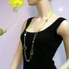Kette zitronen-gelb oliv-hell gelb 100 cm Produktbild-Vorschau 2