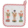 Clayre & Eef Topflappen 20x20 cm Weiß Rot Baumwolle Produktbild-Vorschau 1