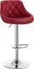 A red bar stool on a white background. Produktbild-Vorschau