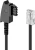 A black angled connector and a clear RJ45 connector are shown against a white background. Produktbild-Vorschau